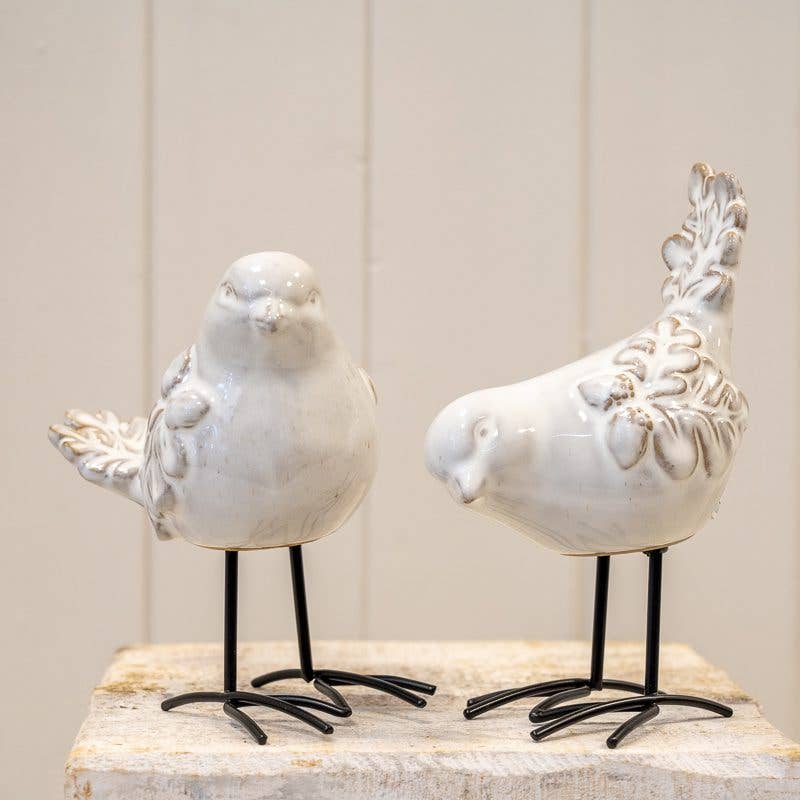 Glazed Ceramic Bird Ornament