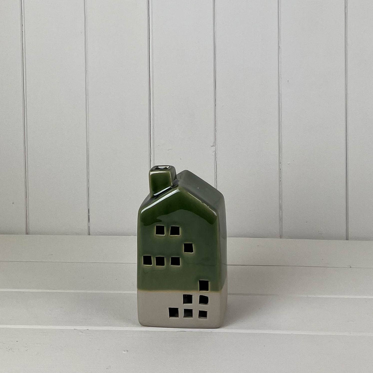 Green Ceramic LED House | 15.5cm