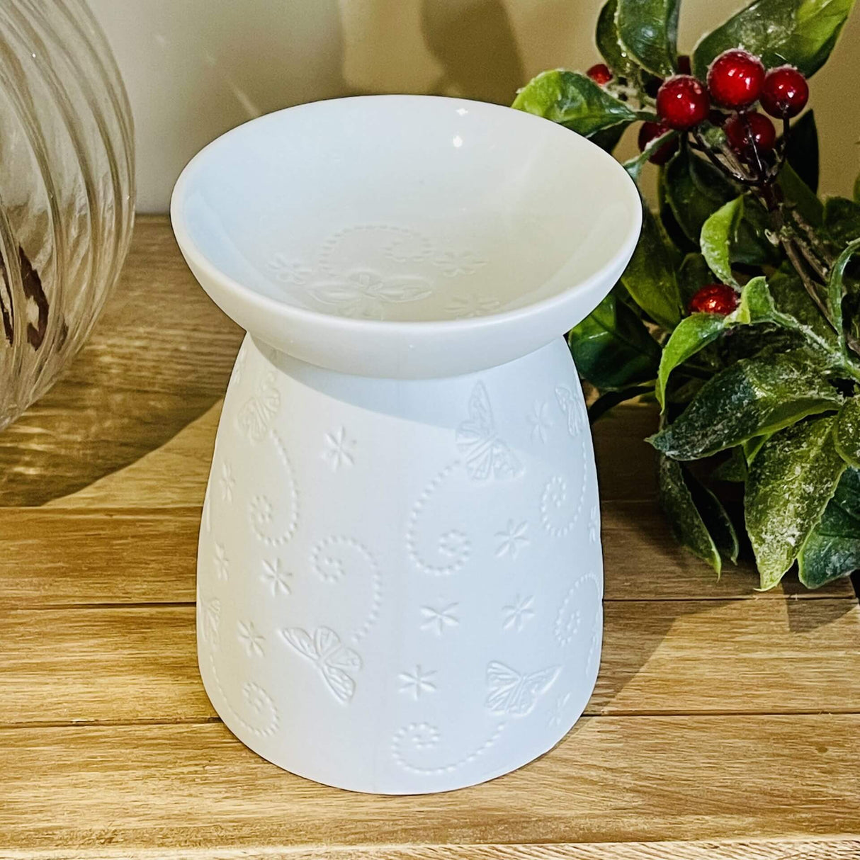 White Ceramic Butterfly Wax Burner