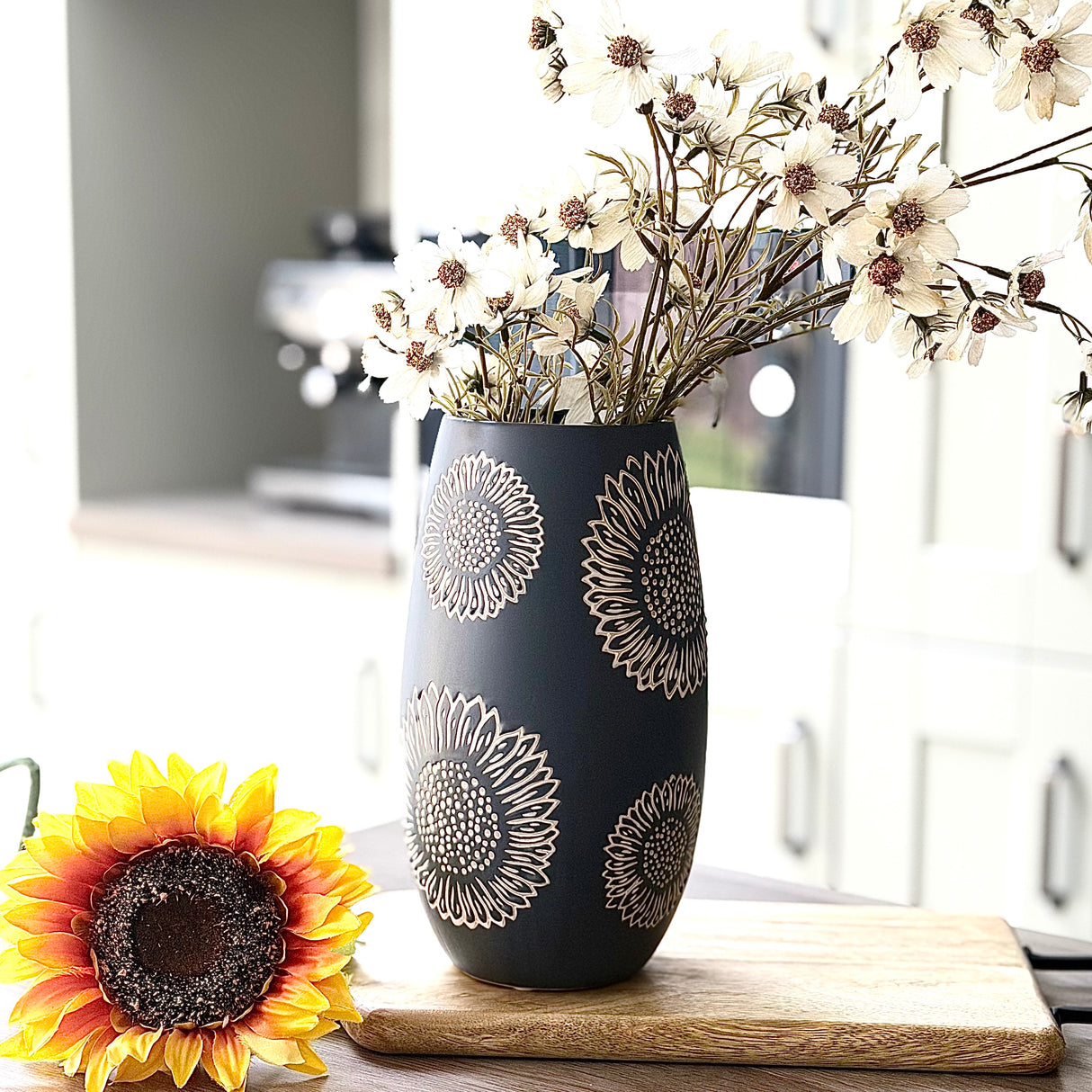 Artisan Flower Wax Resist Vase