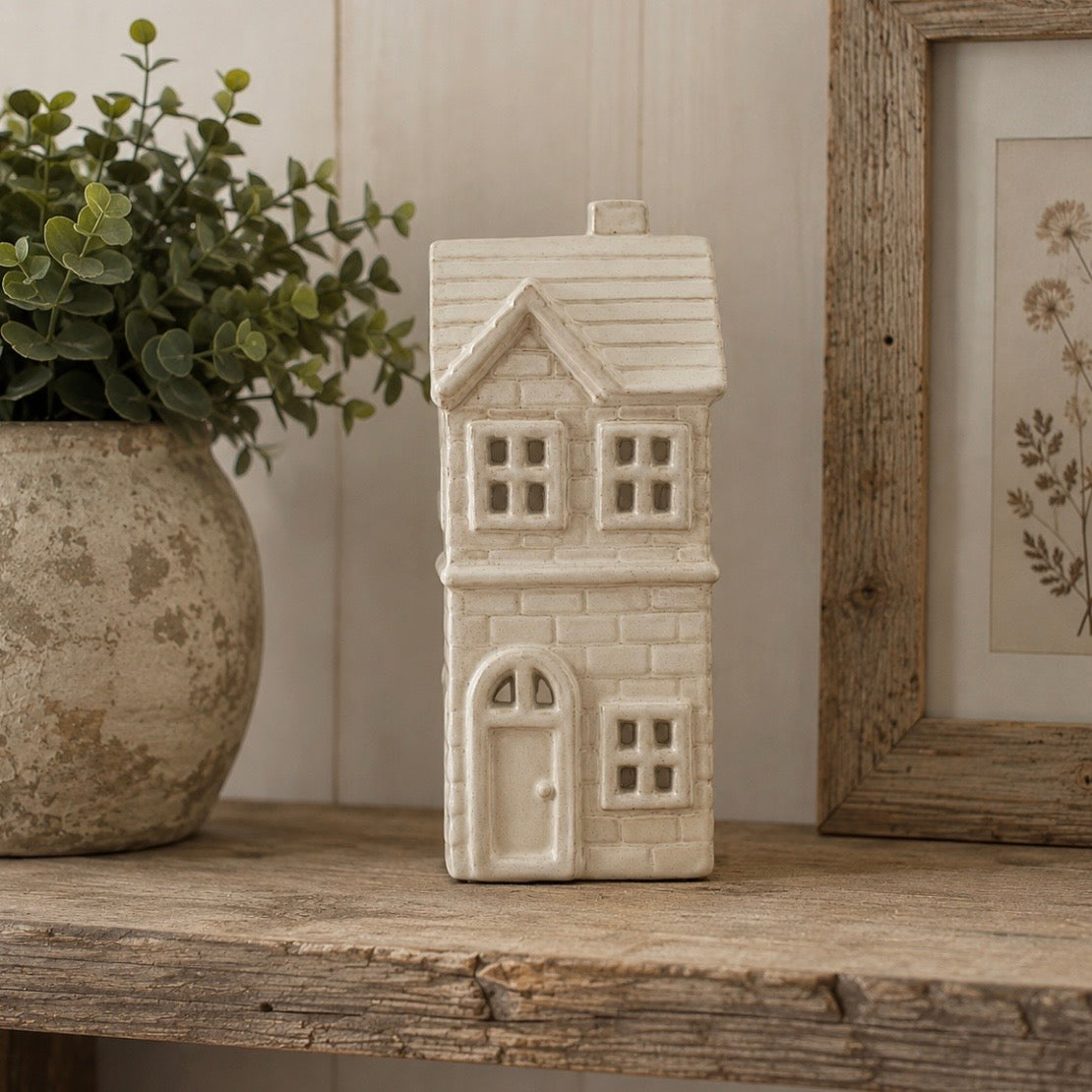 Glazed Ceramic LED Townhouse