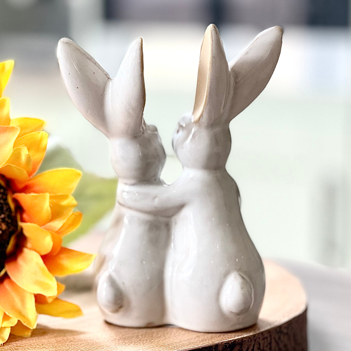 Glazed Ceramic Rabbit Ornament