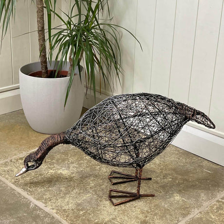 Garden Ornament - Handmade Drinking Duck - Starburst Interiors Limited