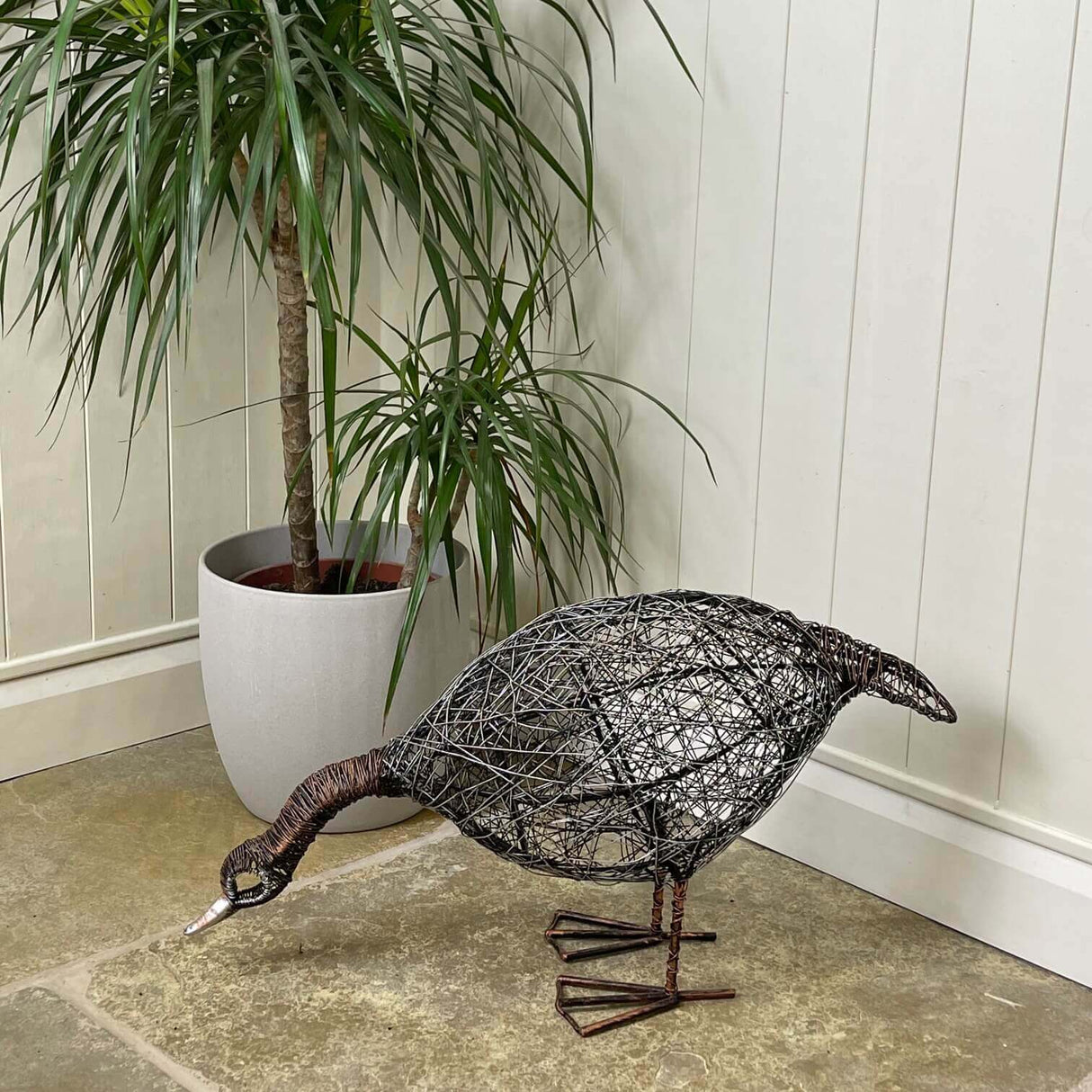 Garden Ornament - Handmade Drinking Duck - Starburst Interiors Limited
