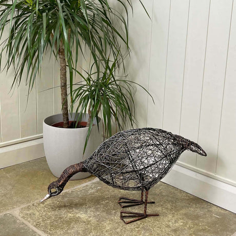 Garden Ornament - Handmade Drinking Duck - Starburst Interiors Limited