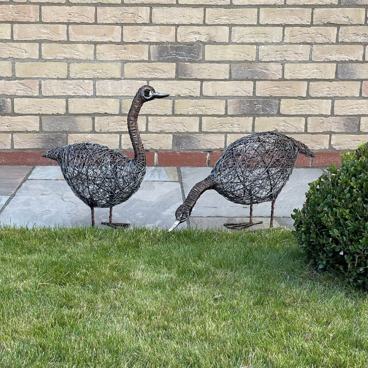 Garden Ornament - Handmade Drinking Duck - Starburst Interiors Limited
