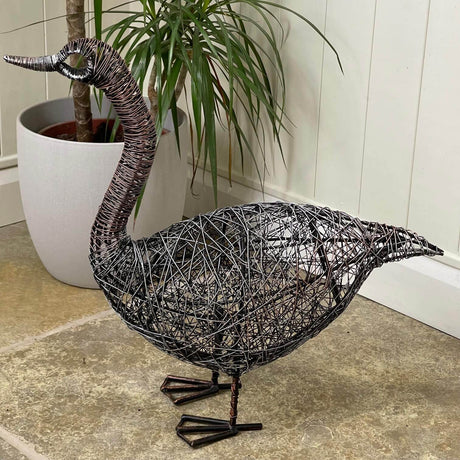 Garden Ornament - Handmade Wire Goose - Starburst Interiors Limited