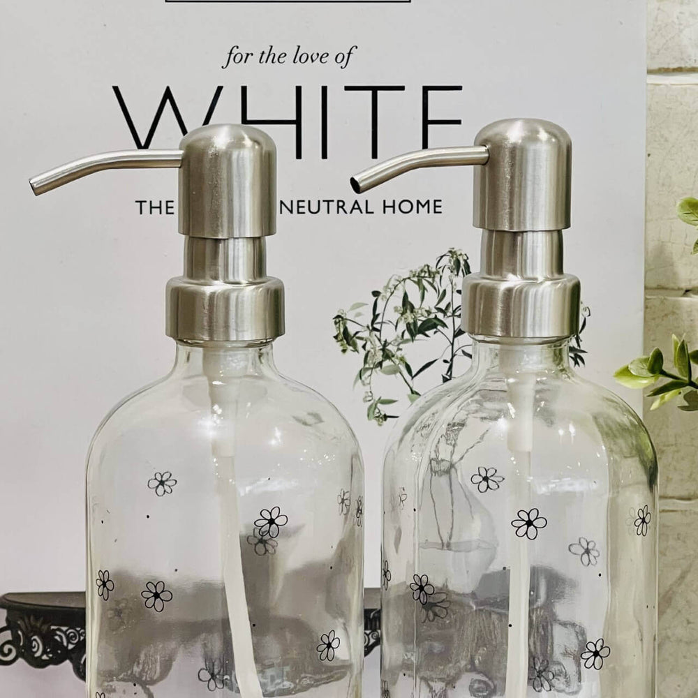 Pump Bottles, Floral | Set of 2 - Starburst Interiors Limited