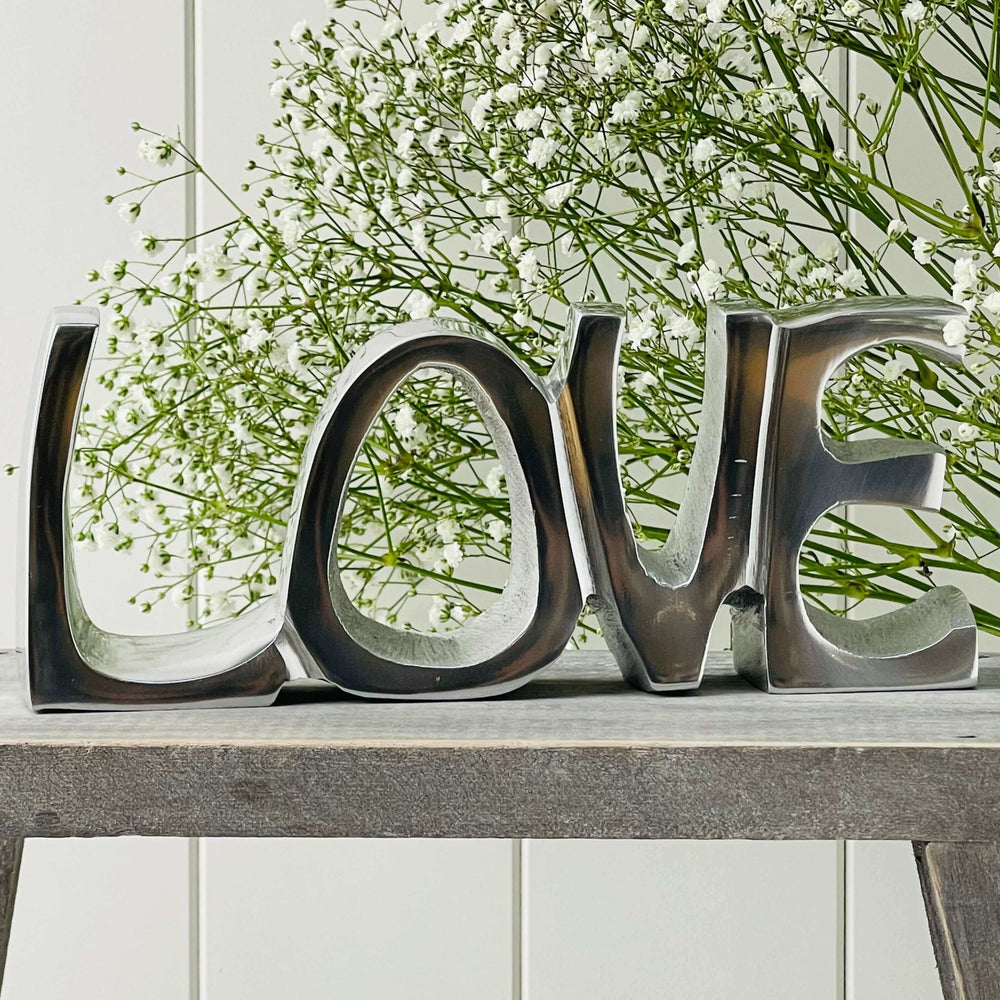 Recycled Metal Sign - LOVE - Starburst Interiors Limited