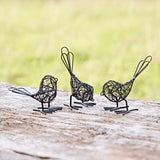 Set of Three Mini Wire Bird Ornaments