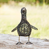 Small Flapping Duck Wire Garden Ornament