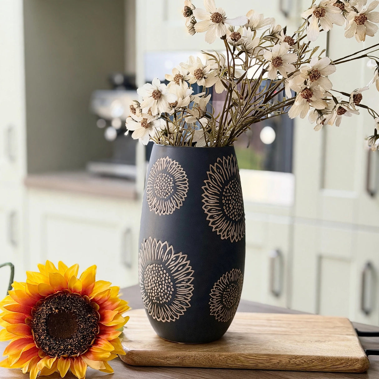 Artisan Flower Wax Resist Vase