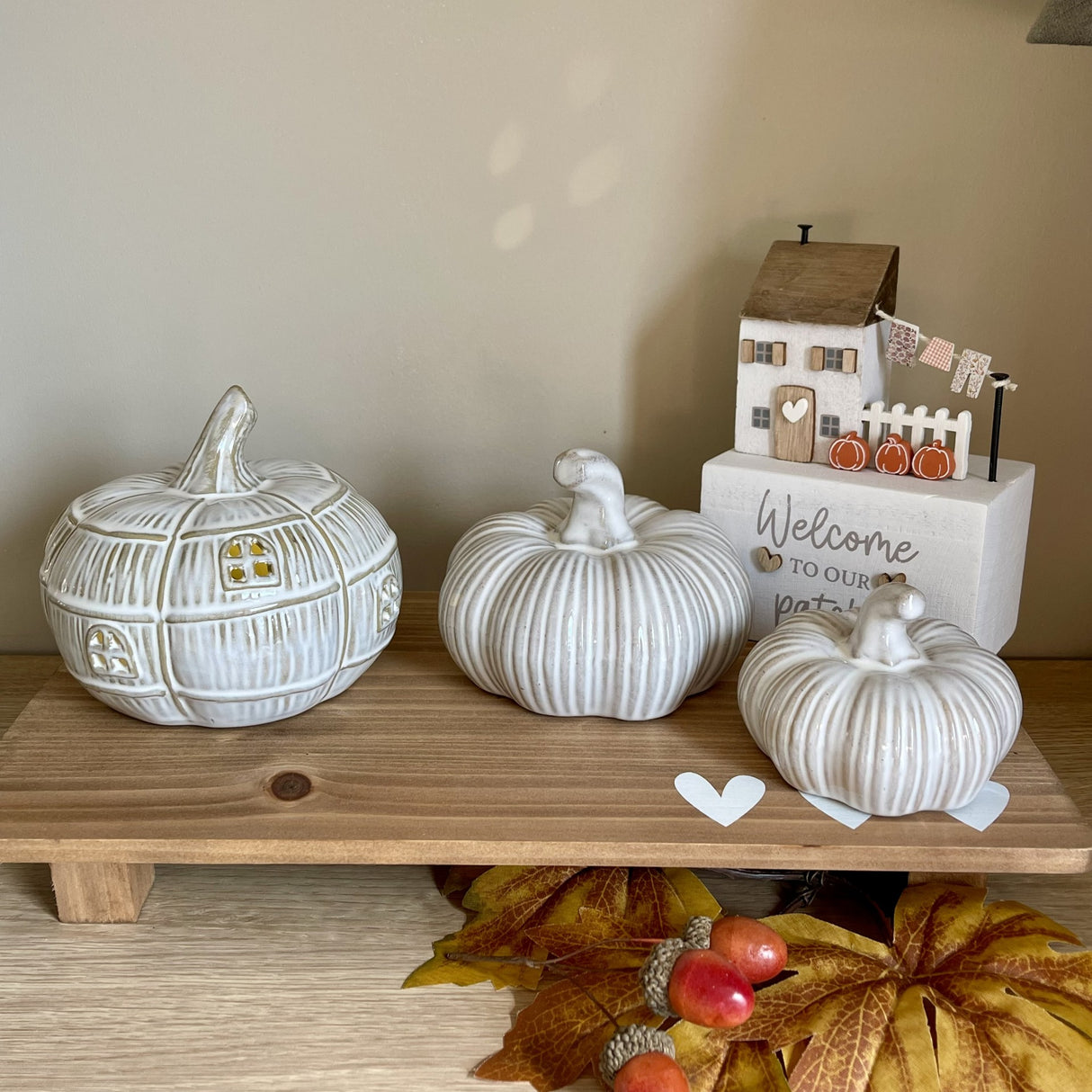 LED Ceramic Pumpkin House