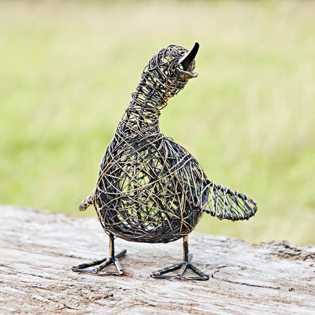 Small Quacking Duck Wire Garden Ornament