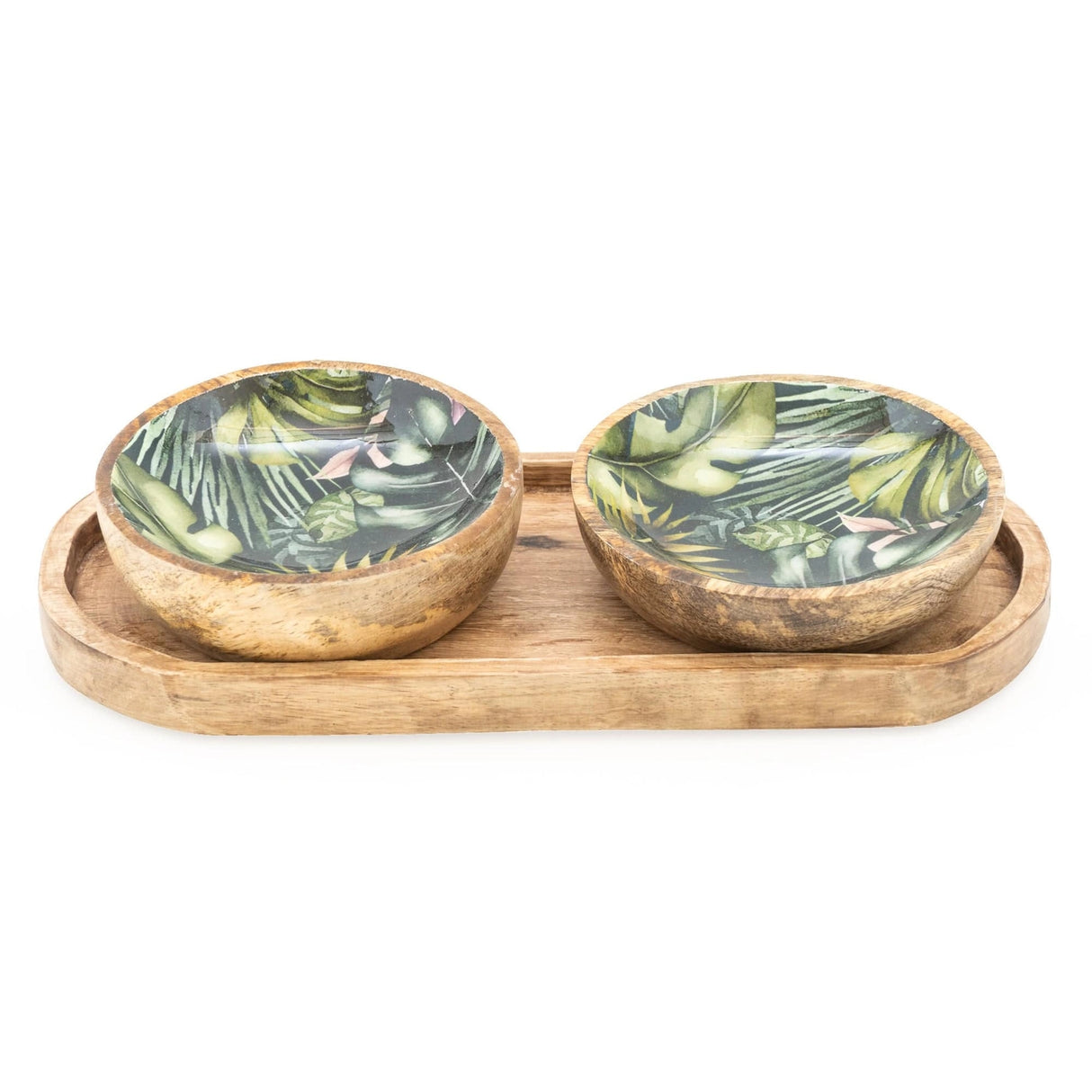 Mango Wood Dipping Bowls & Tray | Bali Whirl