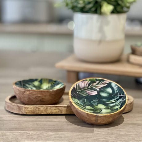 Mango Wood Dipping Bowls & Tray | Bali Whirl