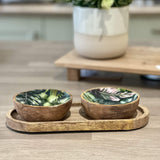 Mango Wood Dipping Bowls & Tray | Bali Whirl