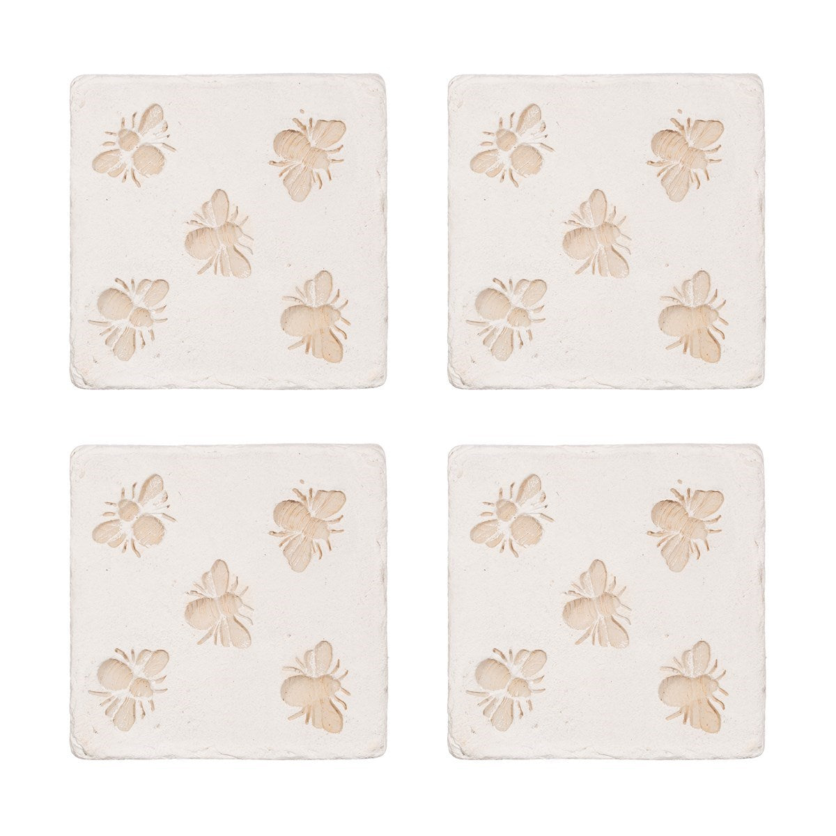 Bee Imprint Coasters | Set of 4