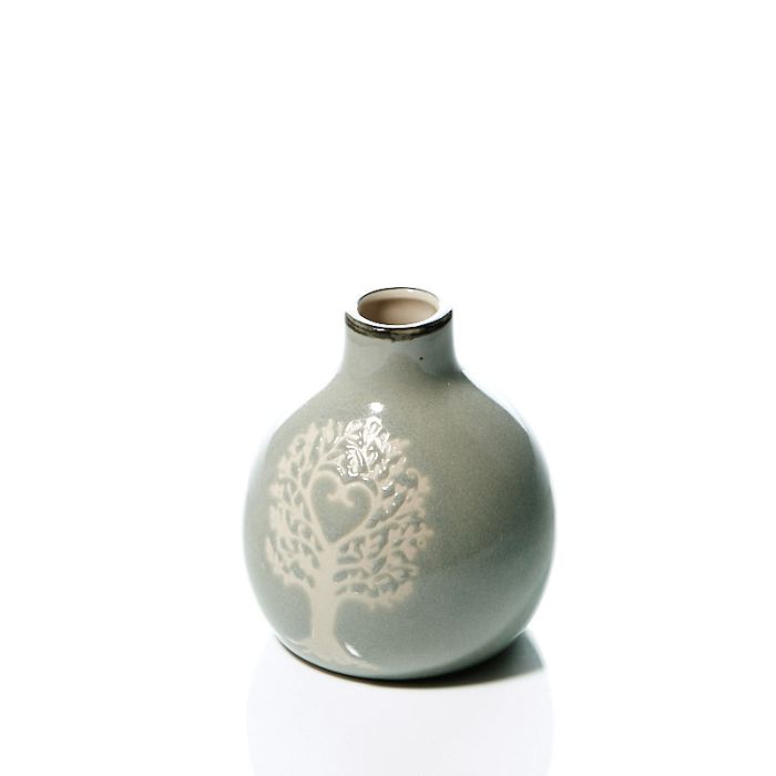 Family Tree Grey Bud Vase | 9.5cm