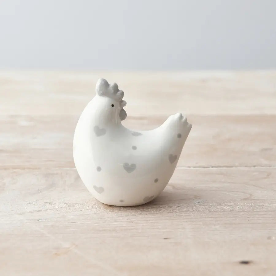 Ceramic Heart Chicken | 8cm