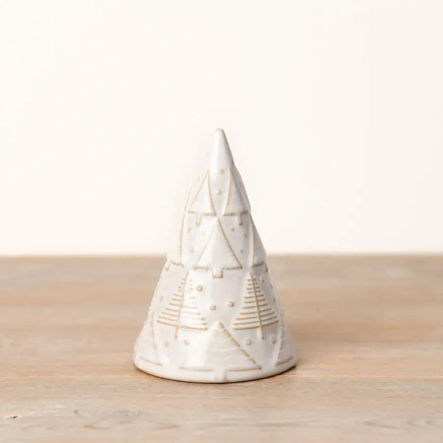 Ceramic Neutral Christmas Tree | 10cm
