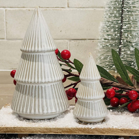 Ceramic Neutral Christmas Tree | Large