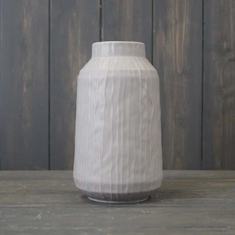 Glazed Pastel Grey Vase | 19.5cm