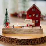 Christmas House Tealight Holder | 18cm