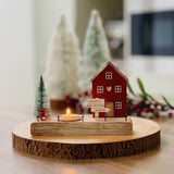 Christmas House Tealight Holder | 18cm