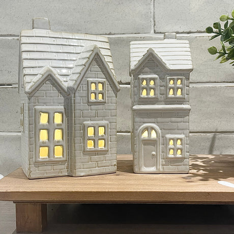 Glazed Ceramic LED Townhouse