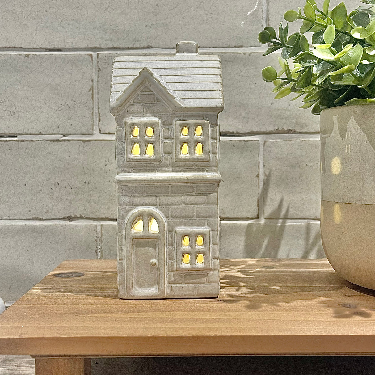 Glazed Ceramic LED Townhouse