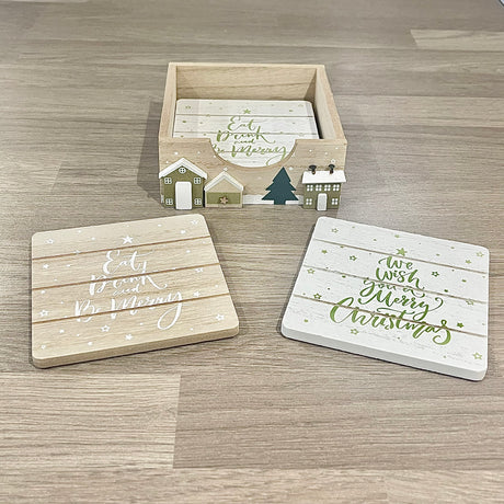 Christmas Market Coasters | Set of 4