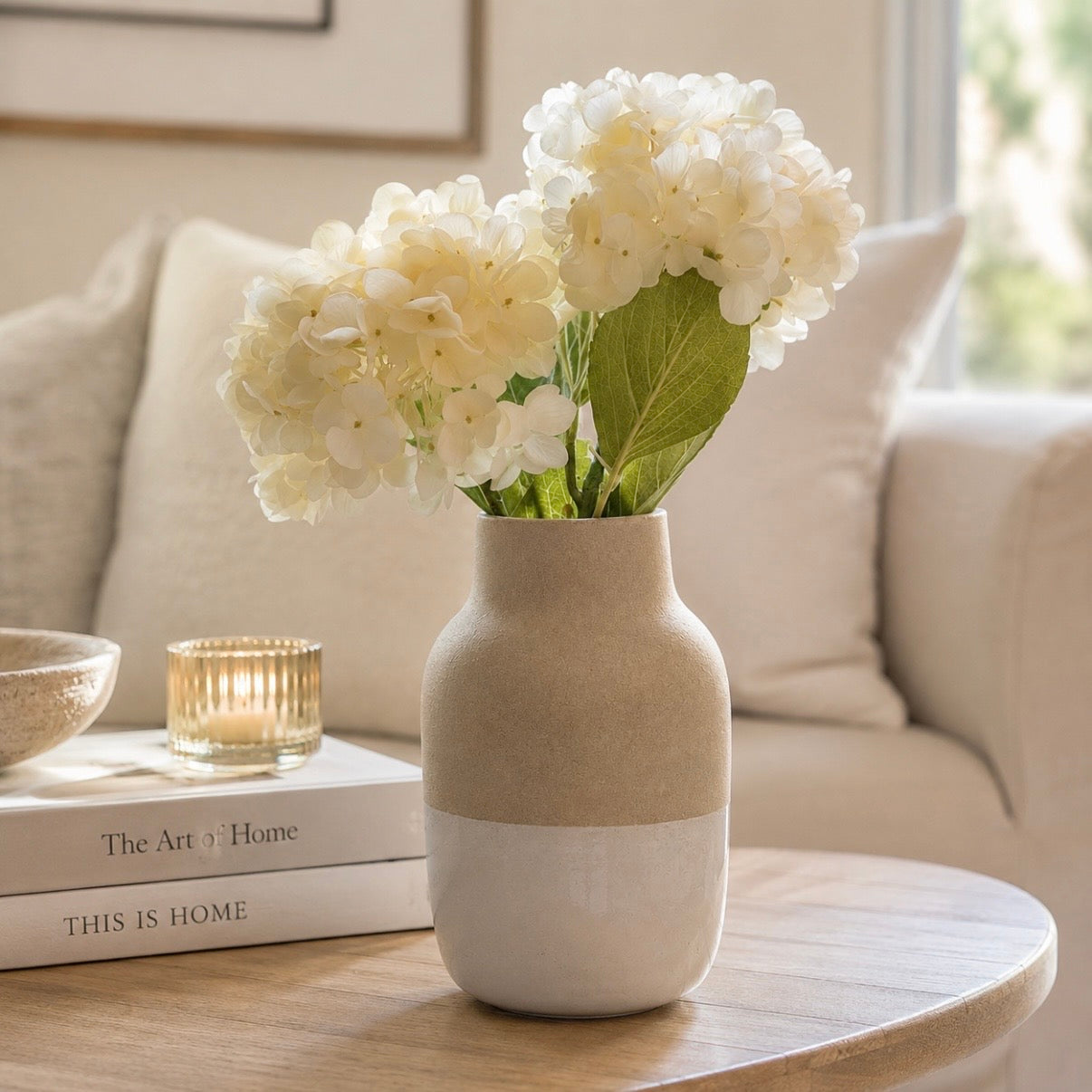 Textured Taupe Vase | 23cm