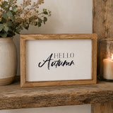 Hello Autumn Wooden Frame Sign