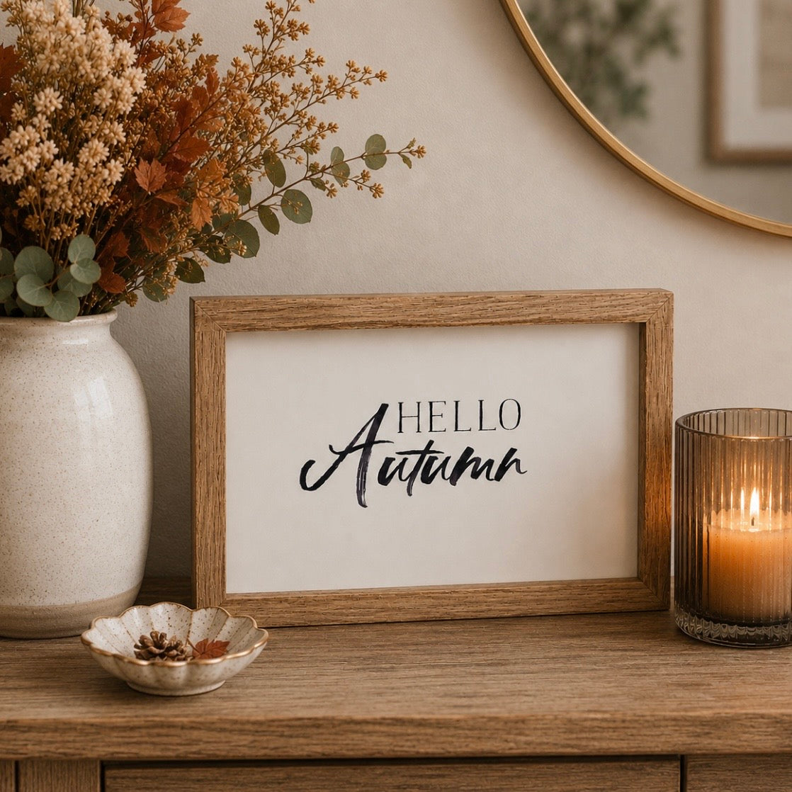 Hello Autumn Wooden Frame Sign