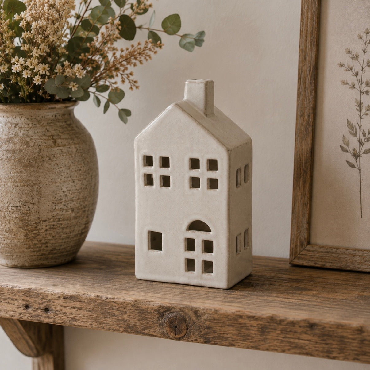 Natural House Tealight Holder | 17cm