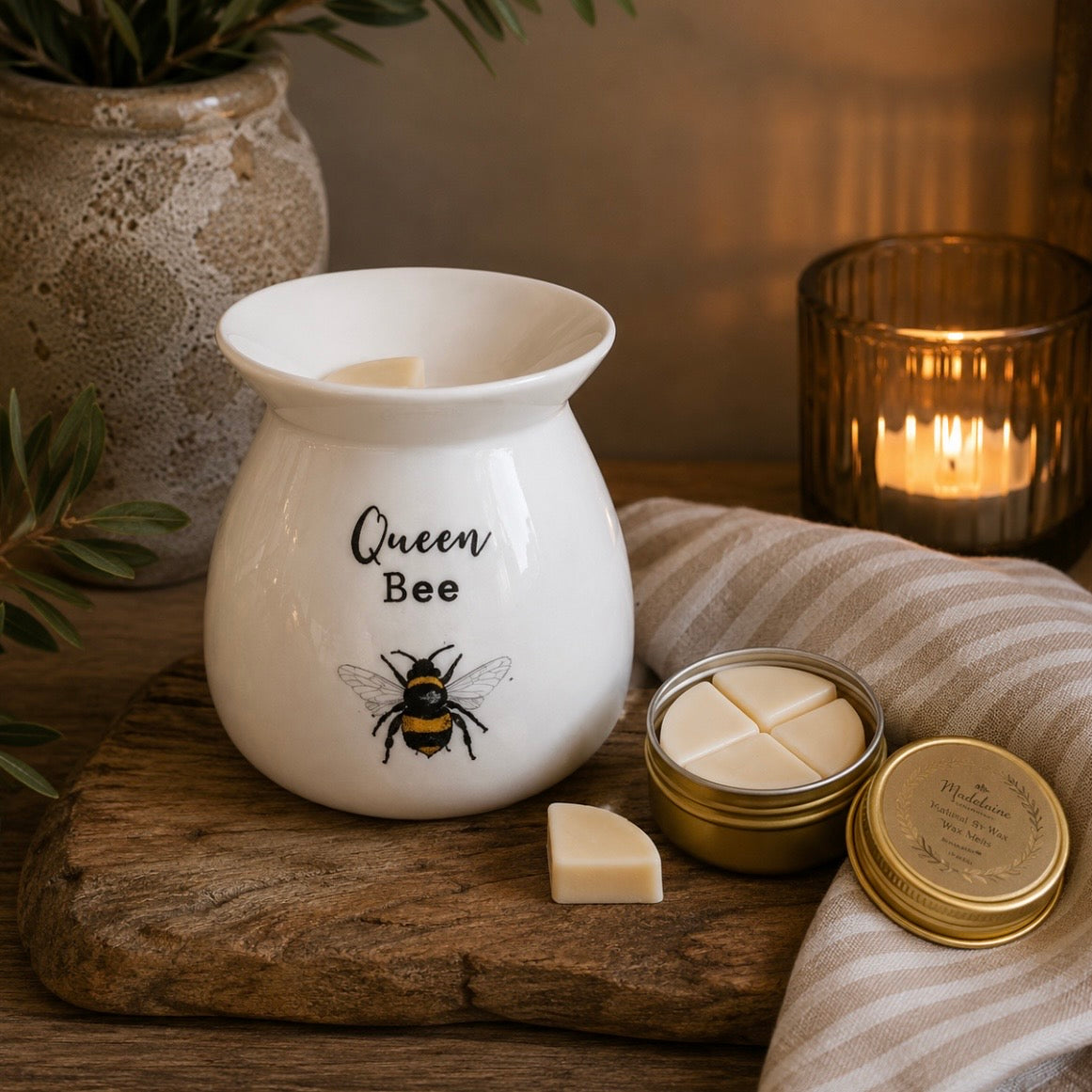 Queen Bee Wax Melt Burner Gift Set