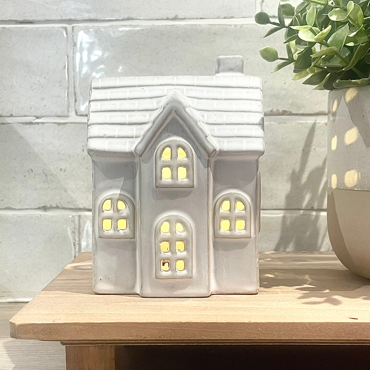 Glazed Ceramic LED House