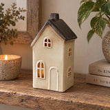 Tall Metallic Tealight House | 18.5cm