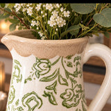 Toile de Jouy Soft Green Jug | 19cm