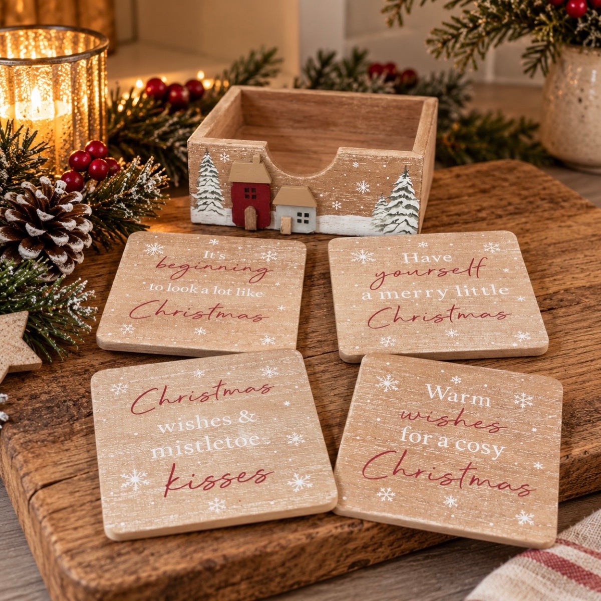 Christmas Coaster Set | Set of 4