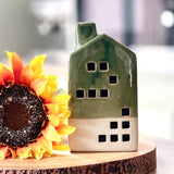 Green Ceramic LED House | 15.5cm