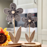 Felt Flower | Grey - 31cm
