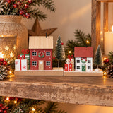 Wooden House With Tree And Presents | 12.5cm