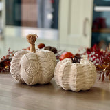 Cream Pumpkin with Rope Stem