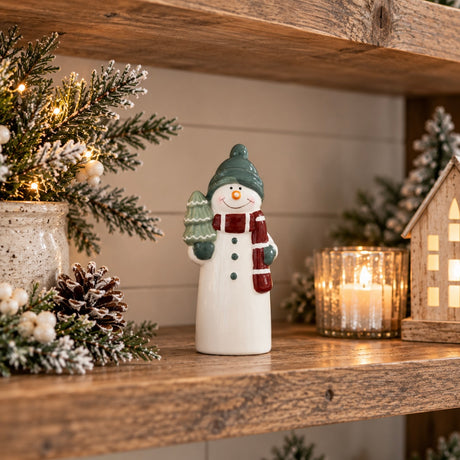 Snowman with Christmas Tree | 13.5cm