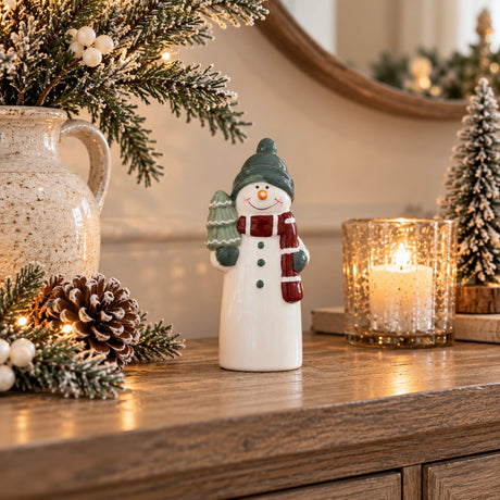 Snowman with Christmas Tree | 13.5cm