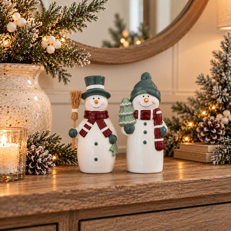 Snowman with Christmas Tree | 13.5cm