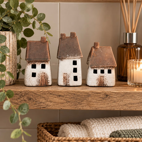 Speckle Neutral LED House | Set of 3