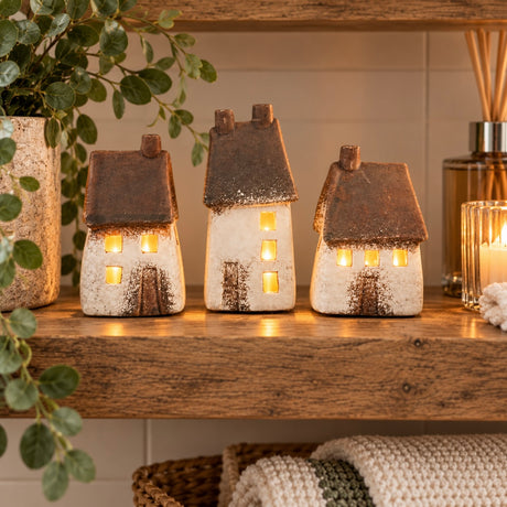 Speckle Neutral LED House | Set of 3